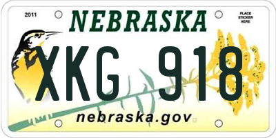 NE license plate XKG918