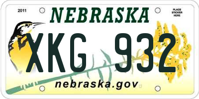 NE license plate XKG932
