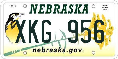 NE license plate XKG956
