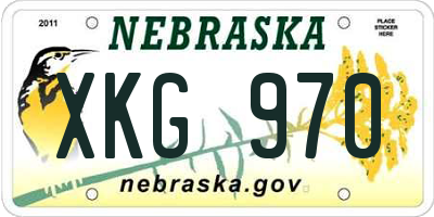 NE license plate XKG970