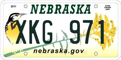 NE license plate XKG971