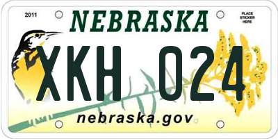 NE license plate XKH024