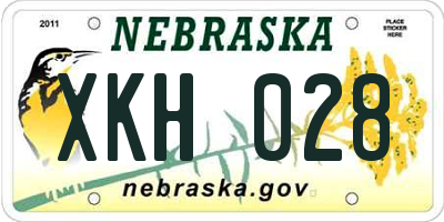 NE license plate XKH028