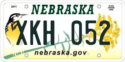 NE license plate XKH052