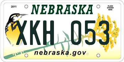 NE license plate XKH053
