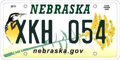 NE license plate XKH054