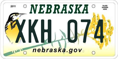 NE license plate XKH074
