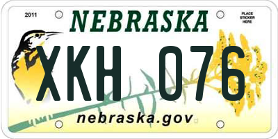 NE license plate XKH076