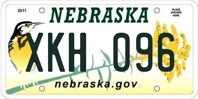 NE license plate XKH096