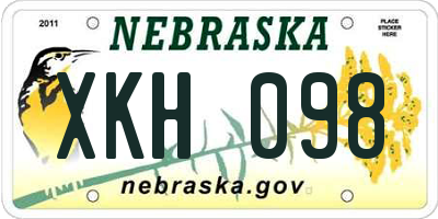 NE license plate XKH098