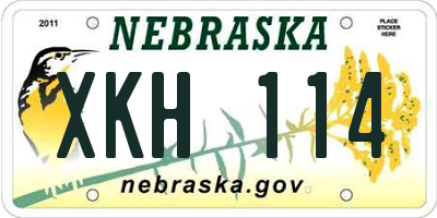 NE license plate XKH114