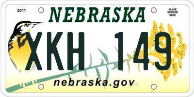 NE license plate XKH149