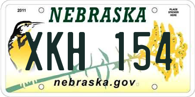 NE license plate XKH154