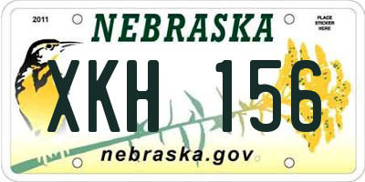 NE license plate XKH156