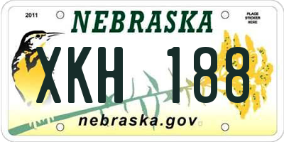 NE license plate XKH188