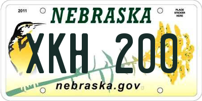 NE license plate XKH200
