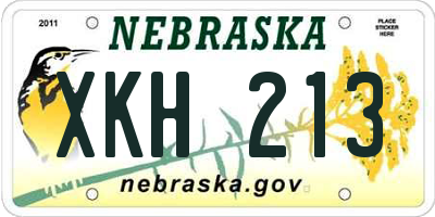 NE license plate XKH213
