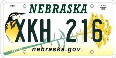 NE license plate XKH216