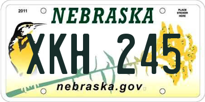 NE license plate XKH245