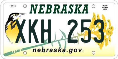 NE license plate XKH253
