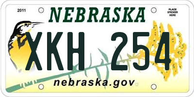 NE license plate XKH254