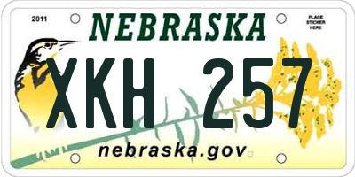 NE license plate XKH257