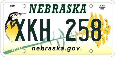 NE license plate XKH258