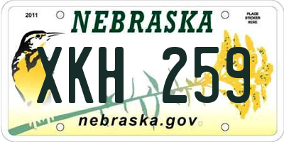 NE license plate XKH259