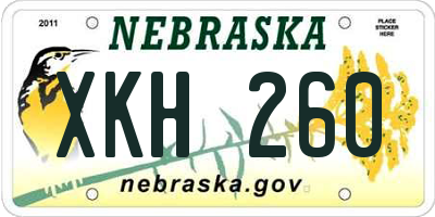 NE license plate XKH260