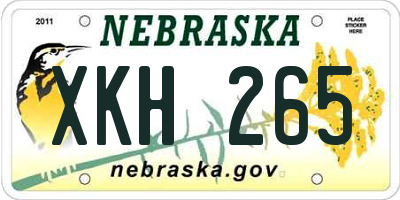 NE license plate XKH265