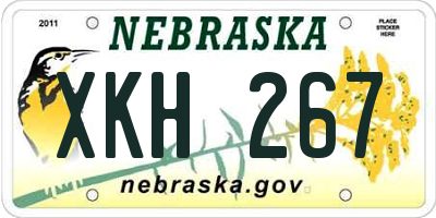 NE license plate XKH267