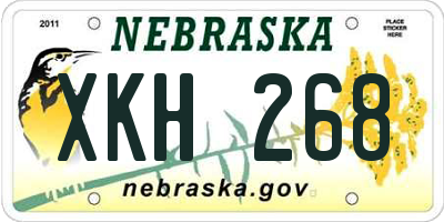 NE license plate XKH268