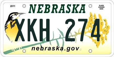 NE license plate XKH274