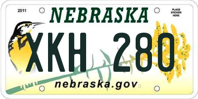 NE license plate XKH280