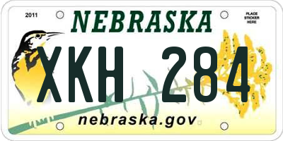 NE license plate XKH284