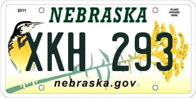 NE license plate XKH293