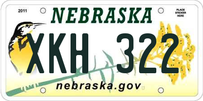 NE license plate XKH322