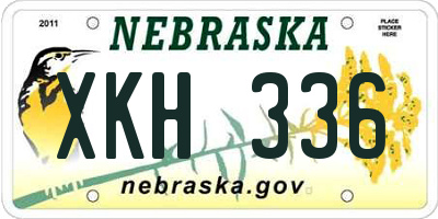NE license plate XKH336