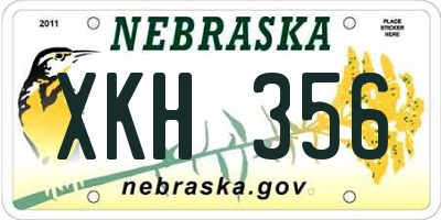NE license plate XKH356