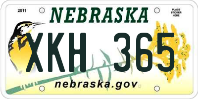 NE license plate XKH365