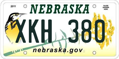 NE license plate XKH380
