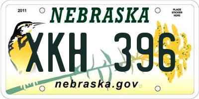 NE license plate XKH396
