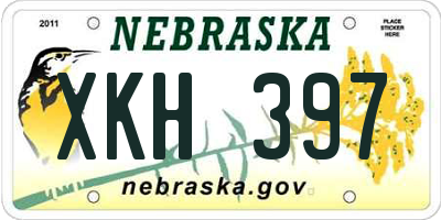 NE license plate XKH397
