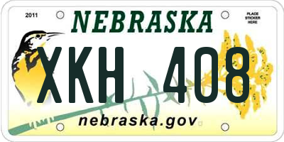 NE license plate XKH408