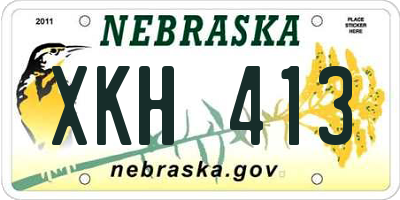 NE license plate XKH413