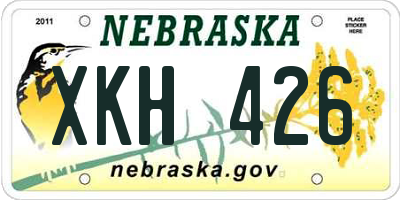 NE license plate XKH426