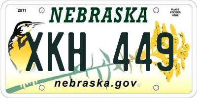 NE license plate XKH449