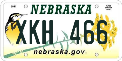 NE license plate XKH466