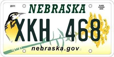 NE license plate XKH468