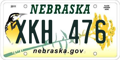 NE license plate XKH476